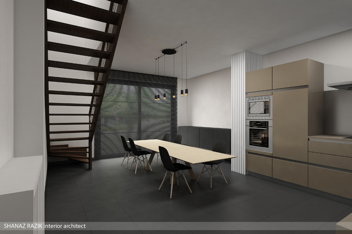 Een interieur van een rijwoning te schellebelle shanaz razik