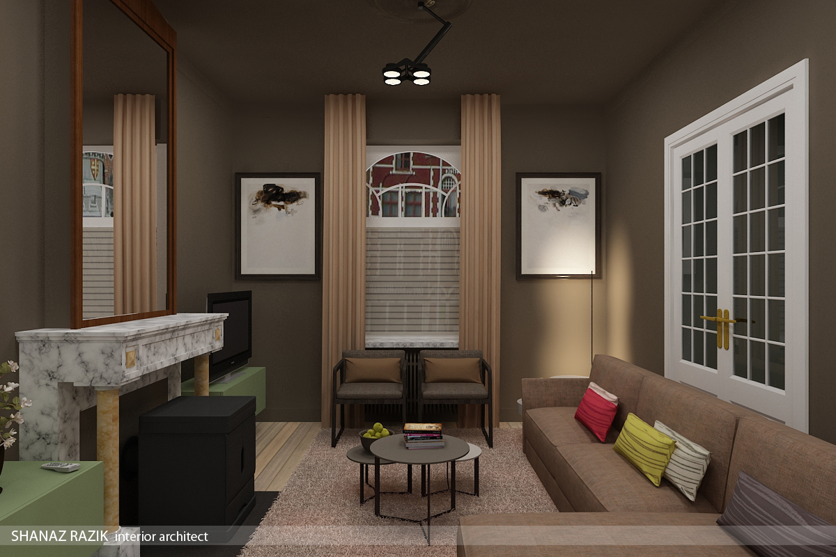 Interieurinrichting herenhuis eetkeuken living veranda